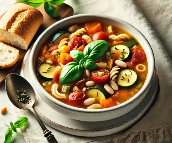 a AI rendering of a warm generic italian soup