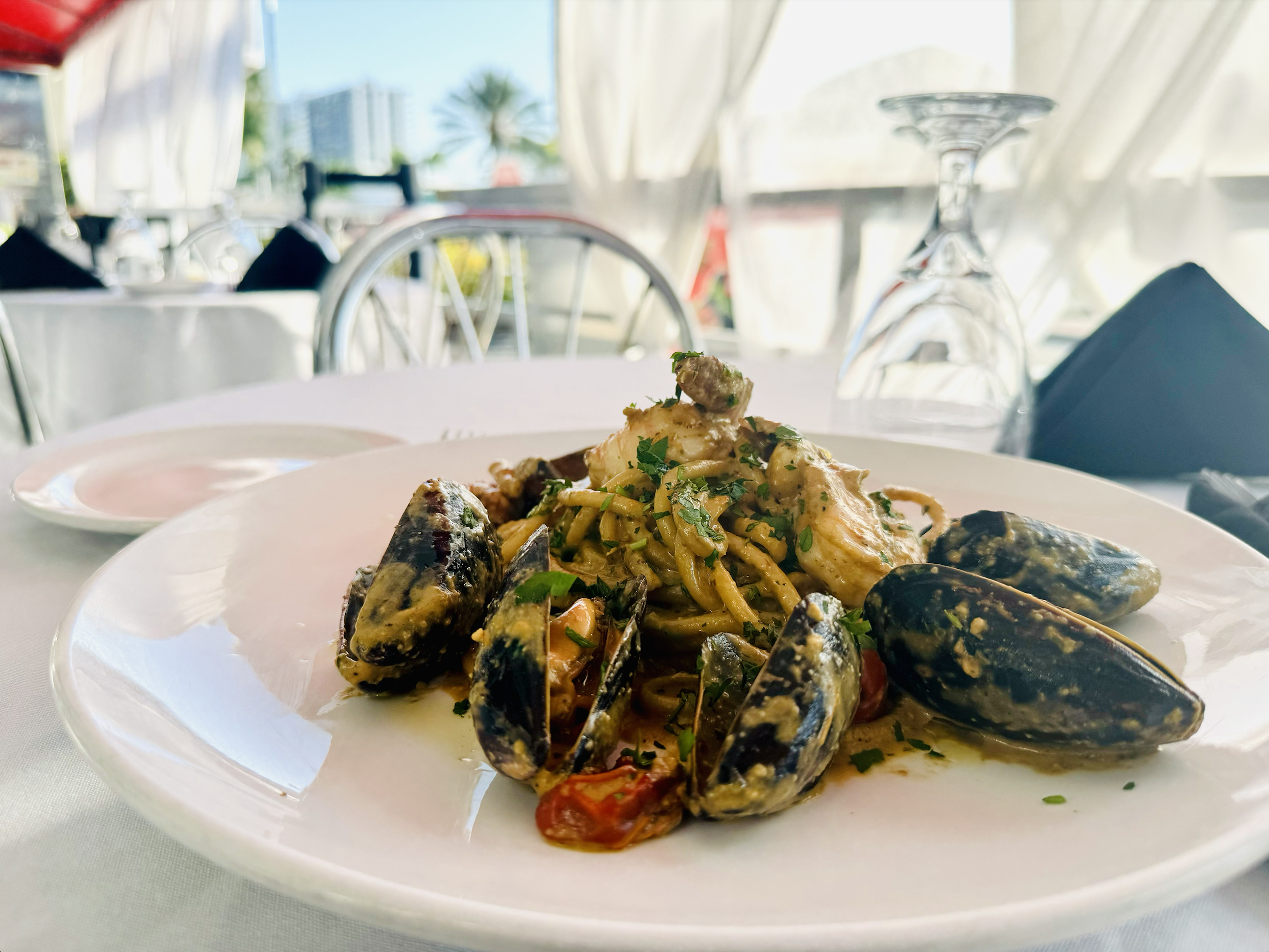 mussels & pecorino pasta from the Most recommended Seafood restaurant in ft lauderdale